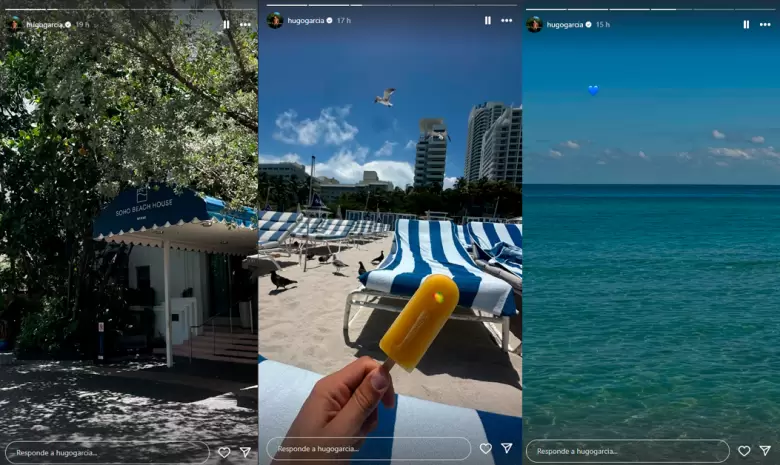 Historias de Hugo Garca en Miami. (Instagram)