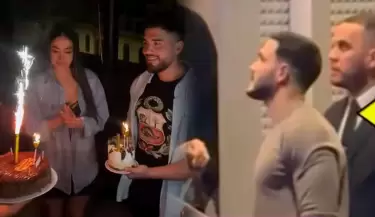 Mario Irivarren presente en el cumpleaos de Onelia Molina