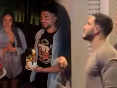 Mario Irivarren presente en el cumpleaos de Onelia Molina