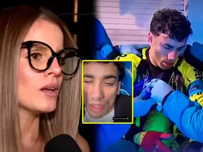 Alejandra Baigorria reacciona al fuerte golpe que sufri Said Palao en EEG