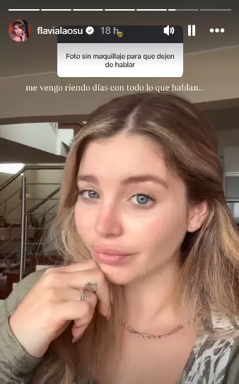 Flavia Laos sin maquillaje