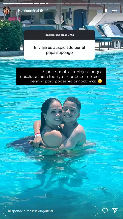 Melissa Klug quin pag el viaje a Cancn con sus hijos. (Instagram)