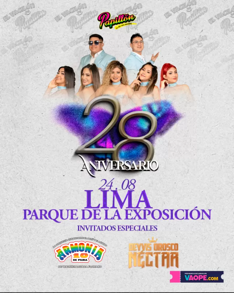 Papilln celebra su 28 aniversario en el Parque de la Exposicin.