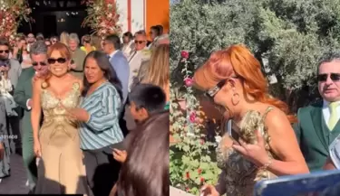 Magaly Medina se roba la atencin en boda de Arequipa