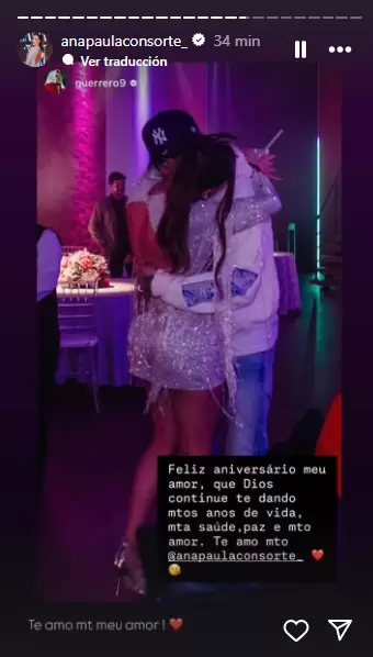 Paolo Guerrero saluda a Ana Paula por su cumpleaos