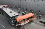 Choque entre bus del Metropolitano y cster a la altura de la plaza Dos de Mayo deja varios heridos