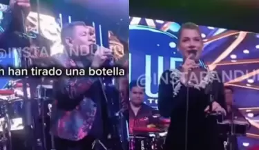 Dilbert Aguilar sufre incidente en concierto con su esposa