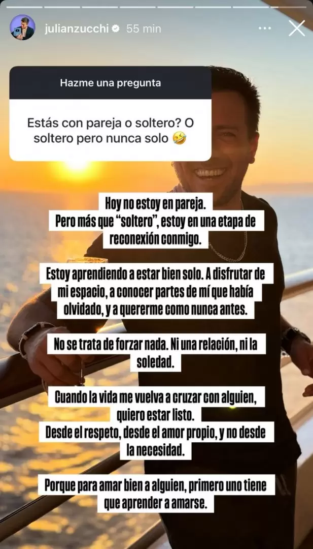 Julin Zucchi disfruta su soltera