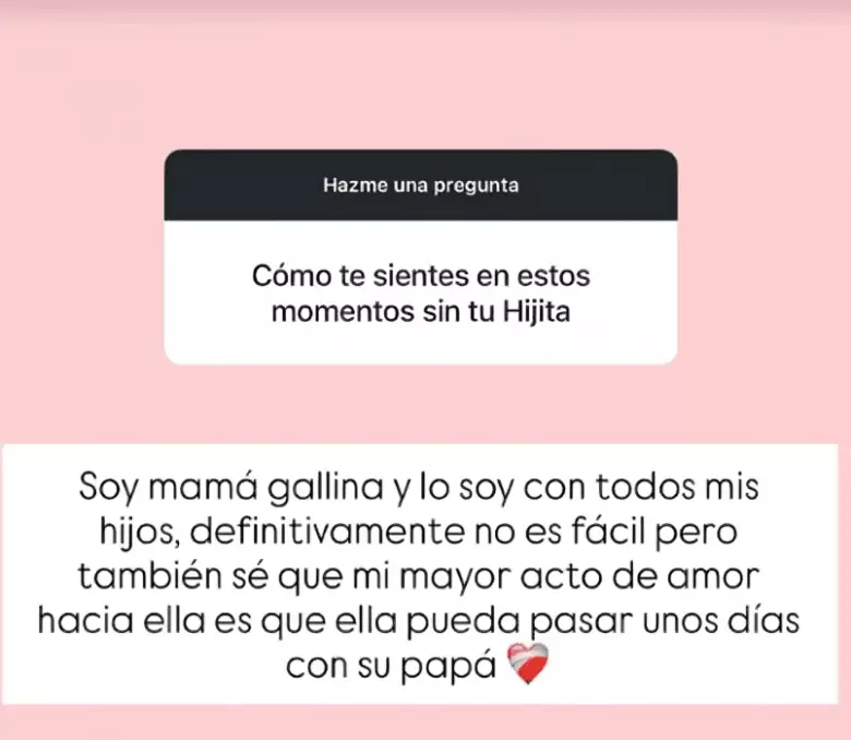 Samahara sobre el viaje de su hija.