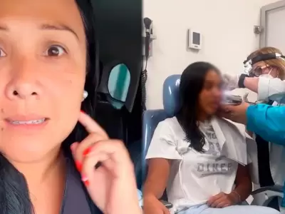 Tula Rodrguez lleva angustiada a su hija al hospital por dolor en su nico odo.