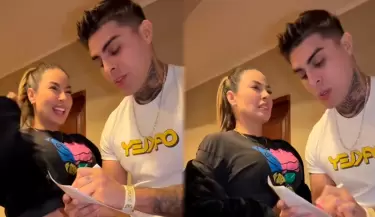 Pamela Lpez hace mueca tras respuesta de Paul Michael sobre su edad.
