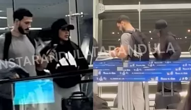 Onelia Molina y Mario en Aeropuerto de Santiago de Chile.