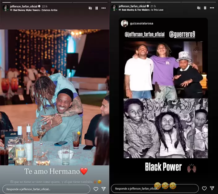 Jefferson Farfn sobre Paolo Guerrero en cumpleaos de Ana Paula Consorte. (Instagram)