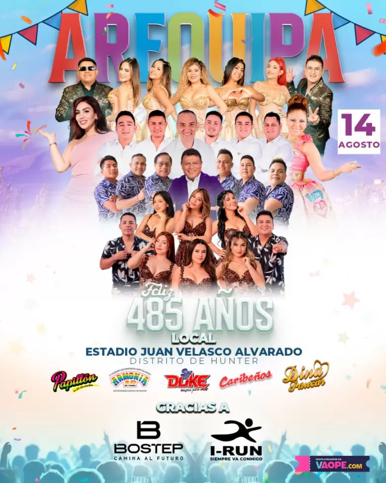 Papilln celebra los 485 aos de Arequipa.