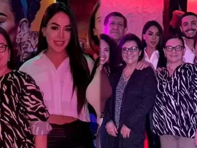 Onelia Molina festej el cumpleaos de la mam de Mario Irivarren con la familia de su pareja.