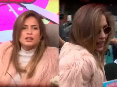 Milett Figueroa esquiva cmaras y se va apurada.