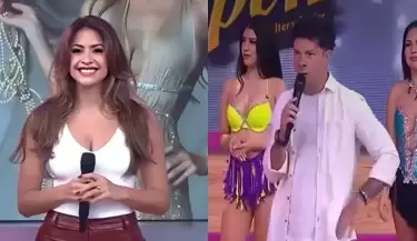 Milett Figueroa protagoniz peculiar momento con Mario Hart en 'Mande Quin Mande'.