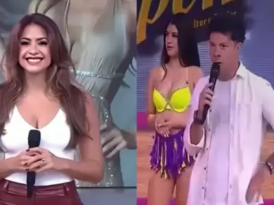 Milett Figueroa protagoniz peculiar momento con Mario Hart en 'Mande Quin Mande'.