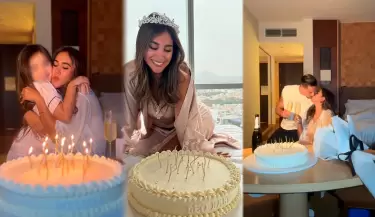 Melissa Paredes festej su cumpleaos en lujoso hotel junto a su familia.