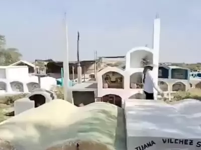 Pareja es captada en comprometedora situacin dentro de cementario