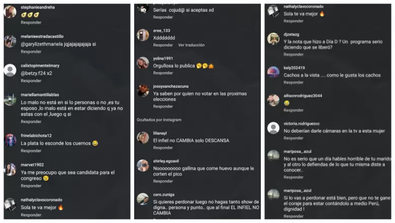 Usuarios critican a Gnesis Tapia.