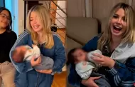Practicando para el futuro? Flavia Laos se luce con beb en redes: "Con quin me ven siendo mam?"