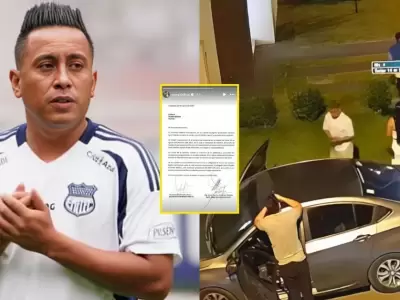 Chrisitan Cueva emite comunicado y se desliga de fiesta de jugadores de Emelec.