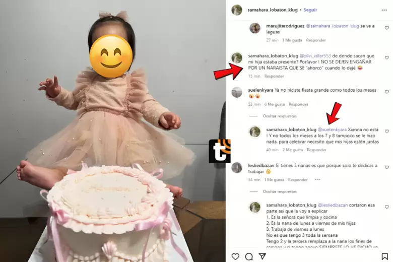 Samahara responde a usuarios y revela que su hija sigue fuera del Per.