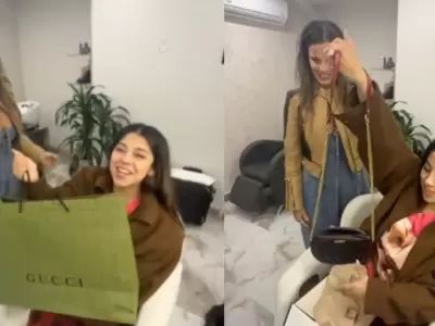 Alejandra Baigorria le regala cartera Gucci a Zully