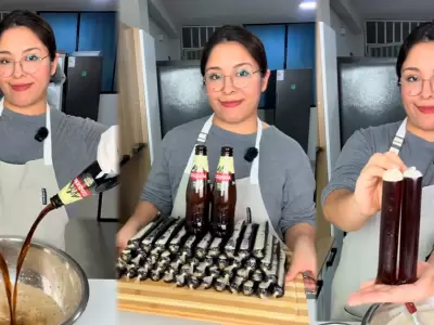 Repostera peruana causa furor con marcianos de cerveza negra.