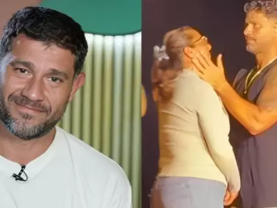 Yaco Eskenazi vive inesperado momento en la presentacin de los 'Caballeros: El show'.