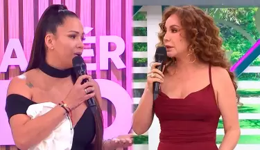 Melissa Klug encara a Janet Barboza en vivo.