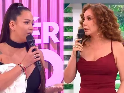 Melissa Klug encara a Janet Barboza en vivo.