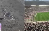 Hinchas trepan cerros alrededor del estadio Monumental para ver el clsico: "Palco super VIP"