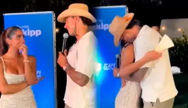 Hugo Garca dedica tiernas palabras a Isabella Ladera frente a su familia