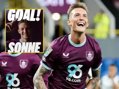 Oliver Sonne marc su primer gol con Burnely por la segunda ronda de la EFL Cup.