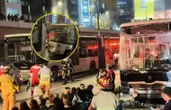 Triple choque de buses del Metropolitano dej ms de 40 heridos en estacin Angamos de Surquillo