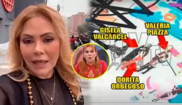 Magaly muestra videos de Gisela Valcrcel ingresando hasta el set de 'Amrica Hoy'