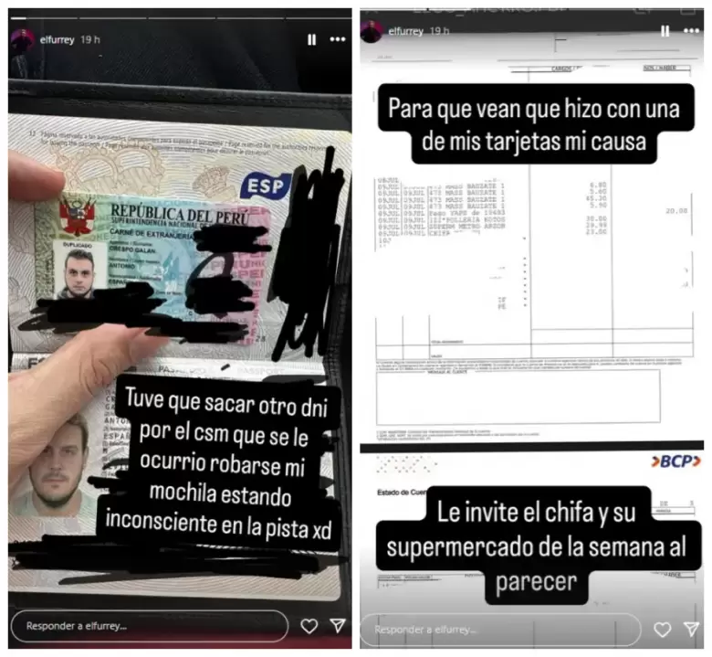 'Furrey' muestra su estado de cuenta.
