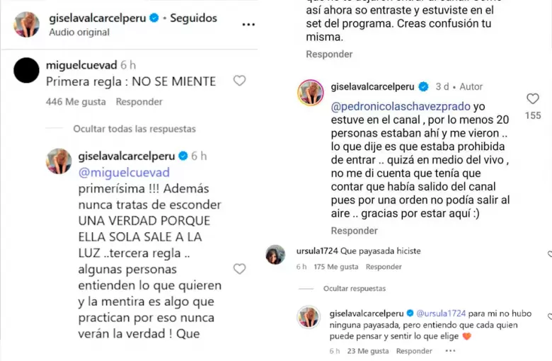 Gisela Valcrcel contesta a usarios en redes tras polmica en Amrica Televisin. (Captura de pantalla)
