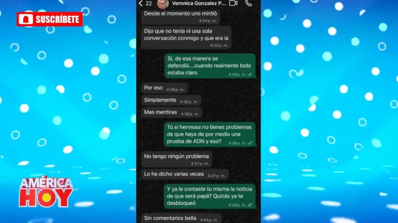 Vernica Gonzlez no teme a pruebas de ADN. (Amrica Hoy)