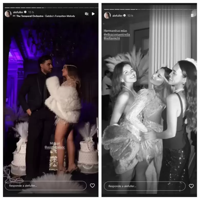 Ale Fuller posa junto a Austin Palao en fiesta de Luana Barrn.