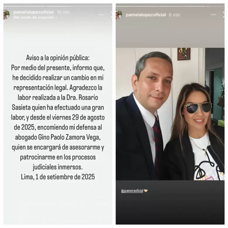 Pamela Lpez anuncia a su nuevo abogado.