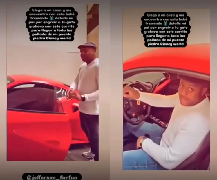 Jefferson Farfn regala auto Ferrari a Roberto Guizasola