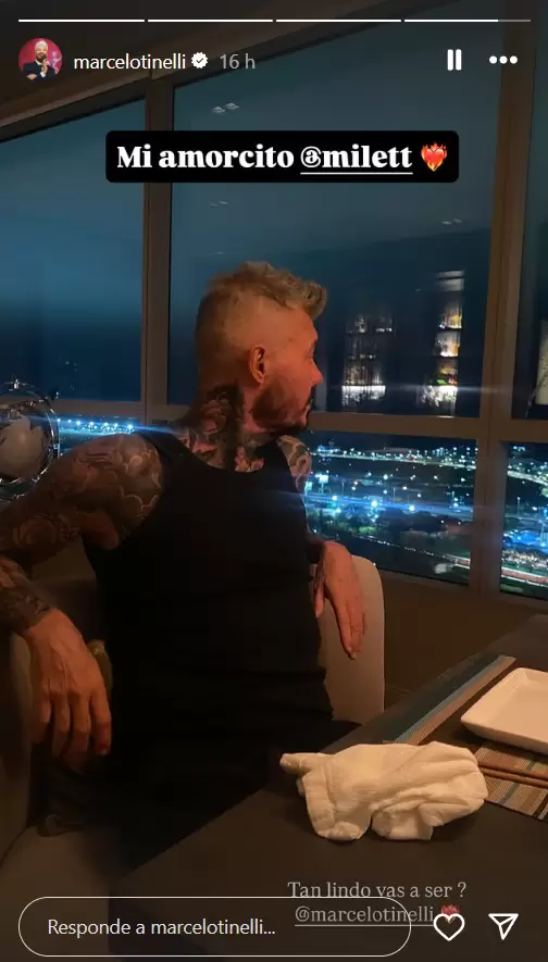 Milett Figueroa presume a Marcelo Tinelli en redes y l le responde.