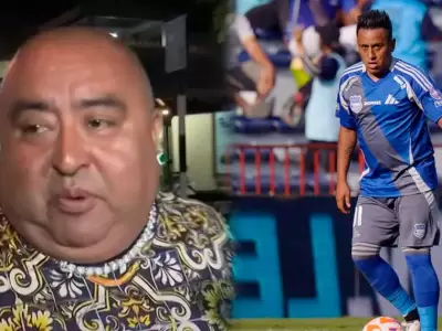 Lucho Barrunto defiende carrera de ftbol de Cueva