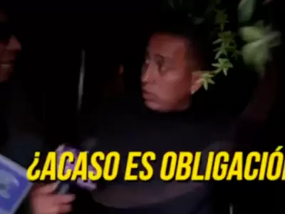 Christian Cueva se 'achora' con reportero en presentacin de Pamela Franco.