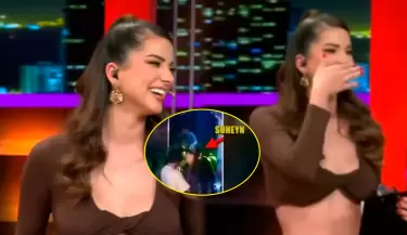 Suheyn Cipriani se pone nerviosa al hablar de su nuevo galn en "La Noche Habla".