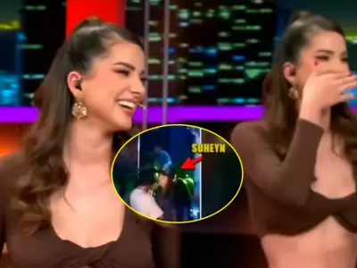 Suheyn Cipriani se pone nerviosa al hablar de su nuevo galn en "La Noche Habla".
