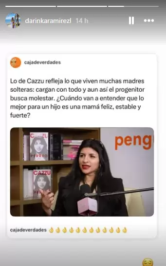 Darinka manda indirecta por ser madre soltera